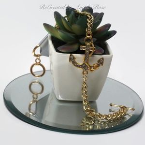 Anchor Bracelet Yellow Gold Tone